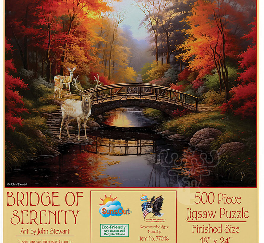 FINAL SALE SunsOut Bridge of Serenity Puzzle 500pcs