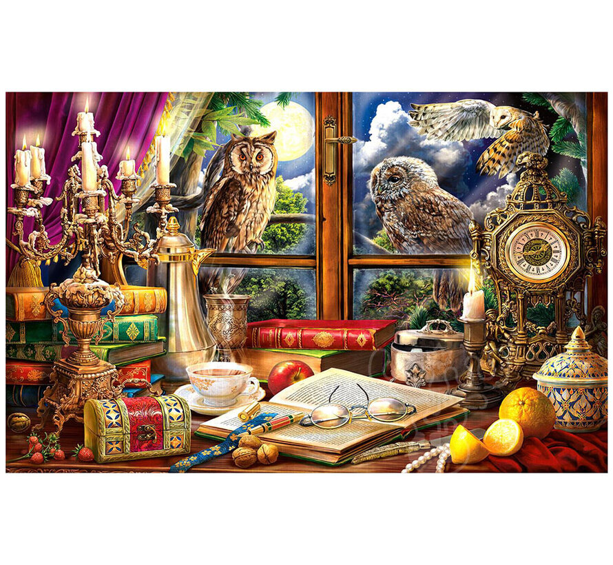 SunsOut Evening with Owls Puzzle 550pcs