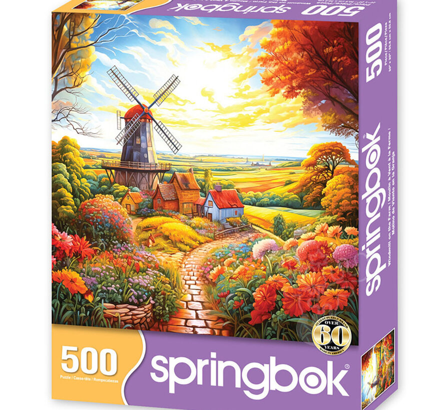 Springbok Windmill on the Farm Puzzle 500pcs