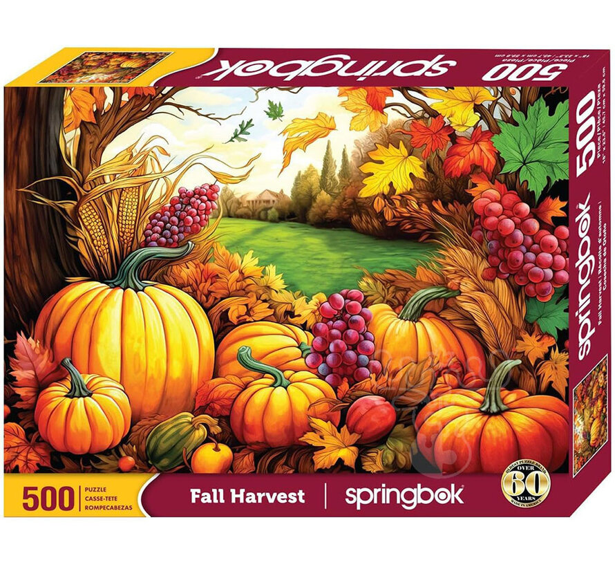 Springbok Fall Harvest Puzzle 500pcs LIMITED RELEASE
