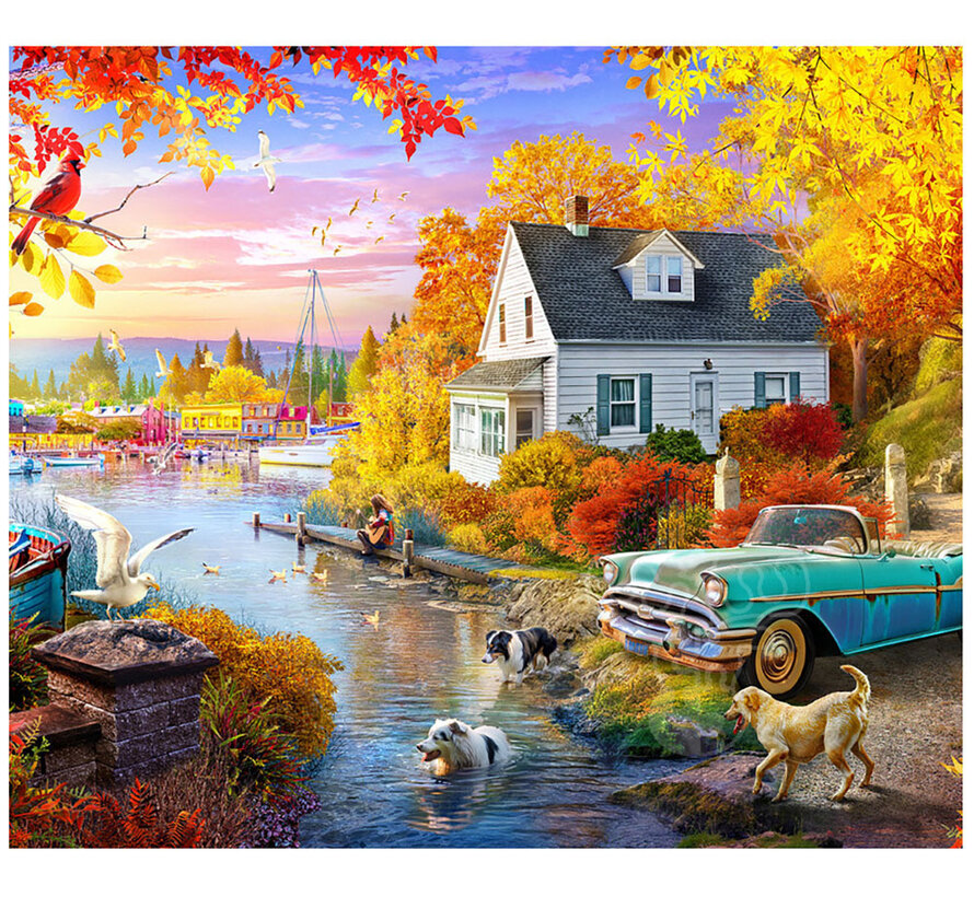 Springbok Lakeside Fall Retreat Puzzle 1000pcs