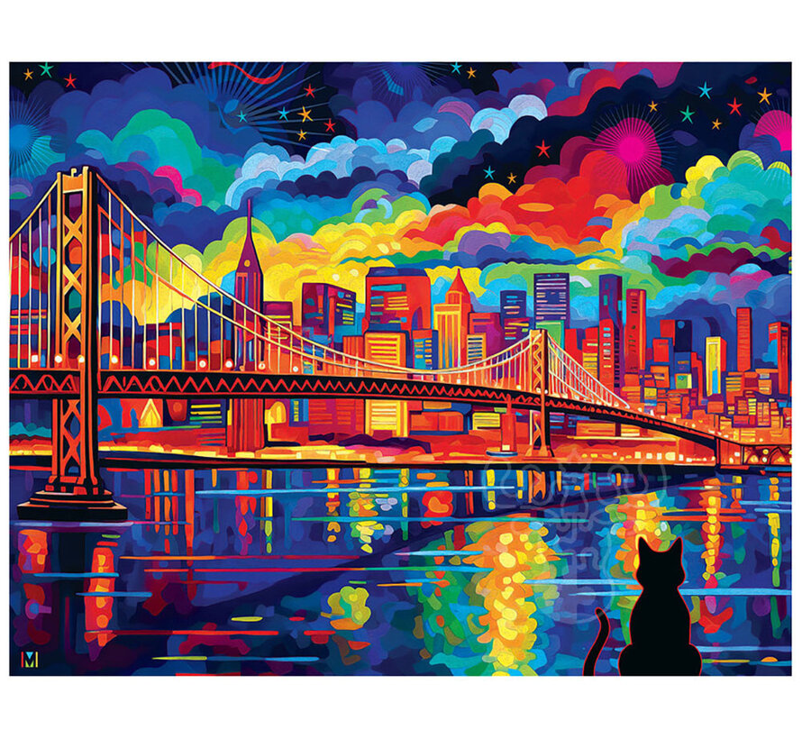 Springbok Midnight in San Francisco Puzzle 1000pcs LIMITED RELEASE