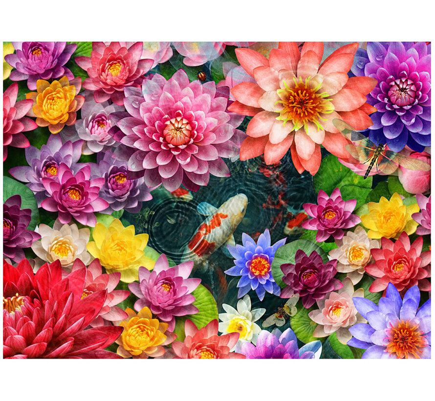 Springbok Colorful Koi Pond Puzzle 1000pcs