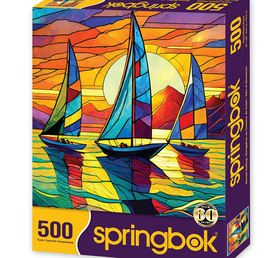 Springbok Sunset Sailing Puzzle 500pcs