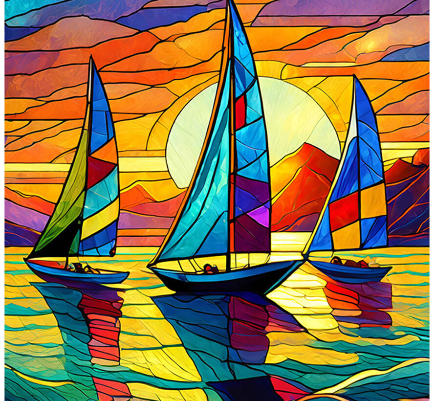 Springbok Sunset Sailing Puzzle 500pcs