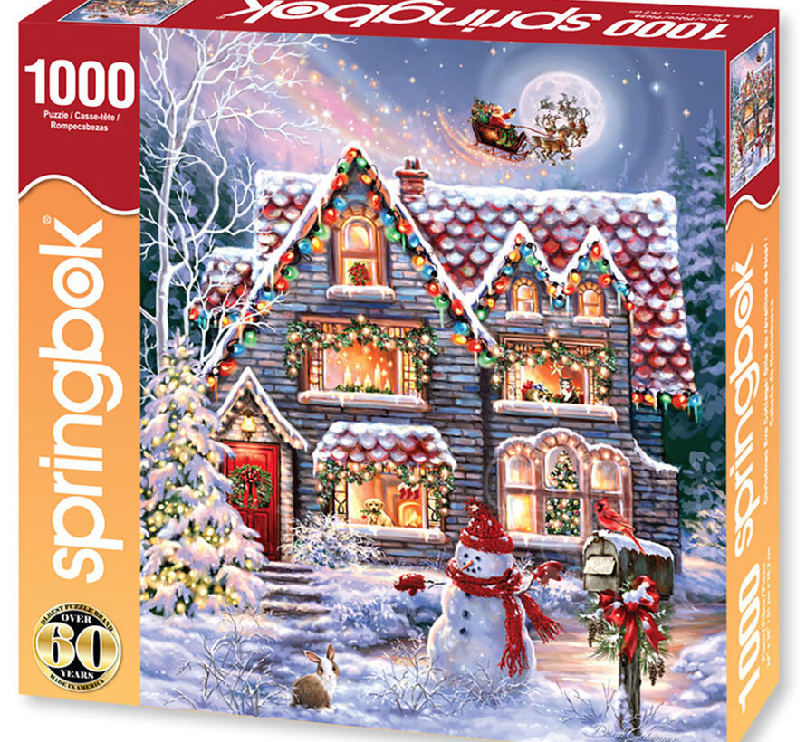 Springbok Christmas Eve Cottage Puzzle 1000pcs