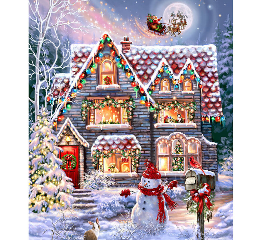 Springbok Christmas Eve Cottage Puzzle 1000pcs