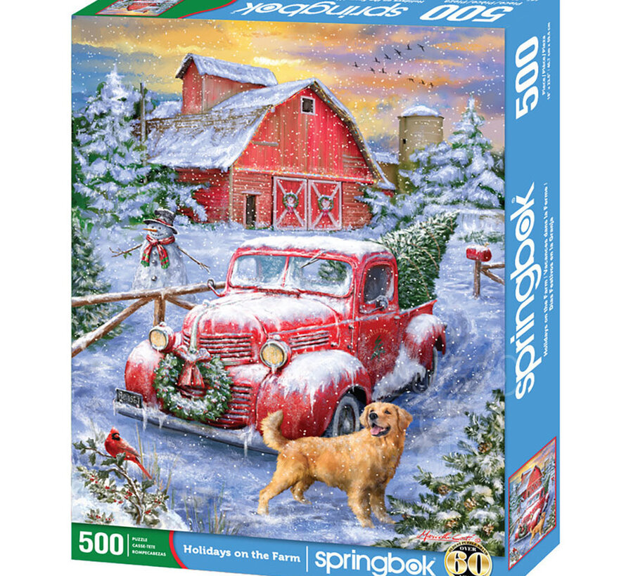 Springbok Holidays on the Farm Puzzle 500pcs