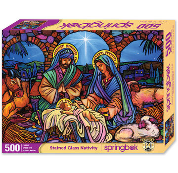 Springbok Springbok Stained Glass Nativity Puzzle 500pcs