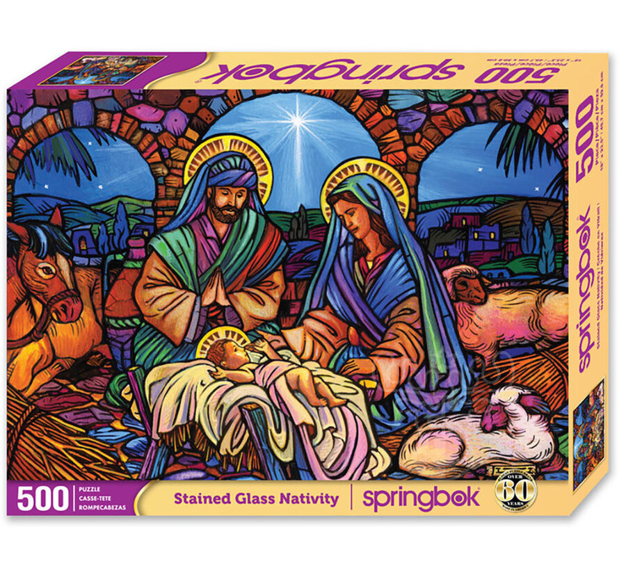 Springbok Stained Glass Nativity Puzzle 500pcs