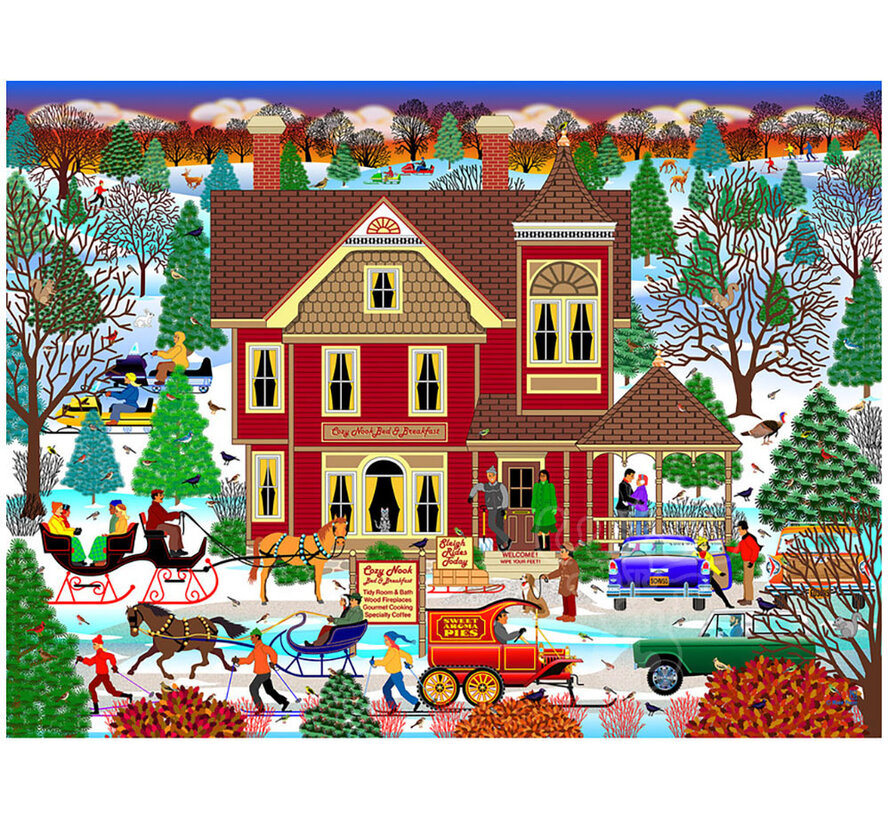 Springbok Winter Bed and Breakfast Puzzle 500pcs