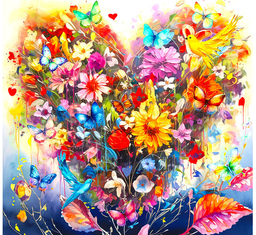 Springbok Heart Bouquet Puzzle 500pcs