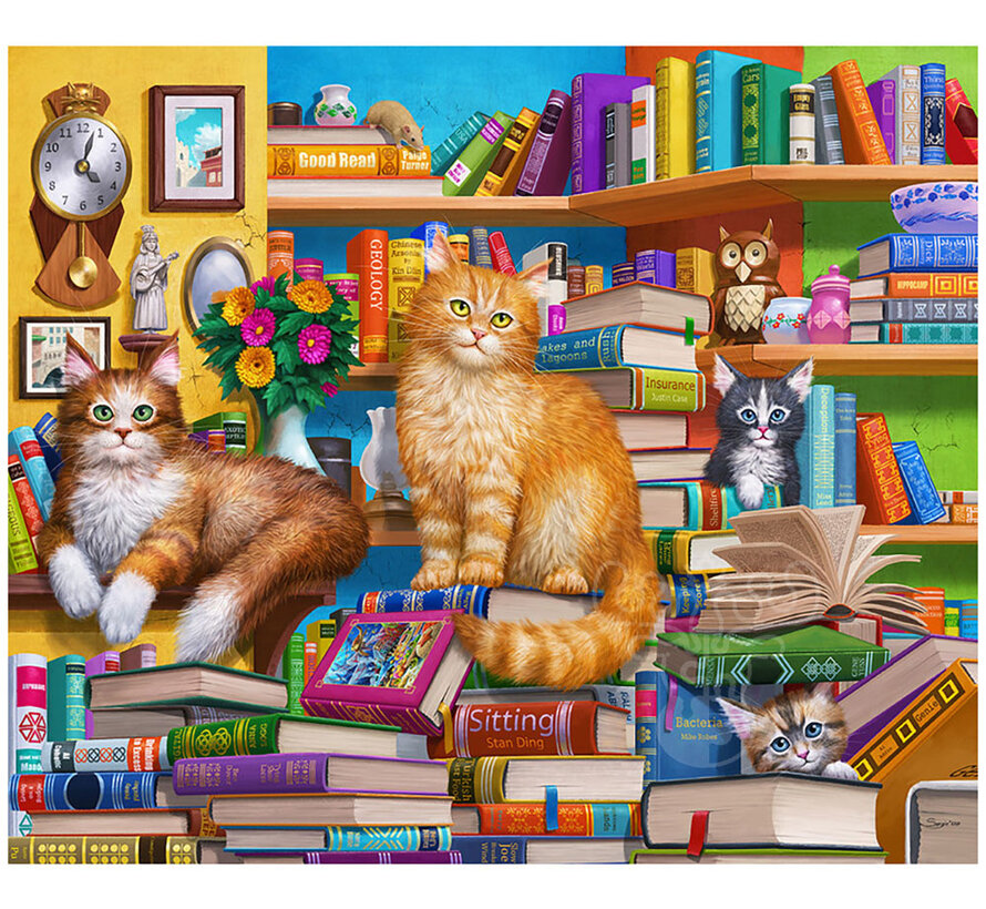 Springbok Bookshop Cats Puzzle 1000pcs