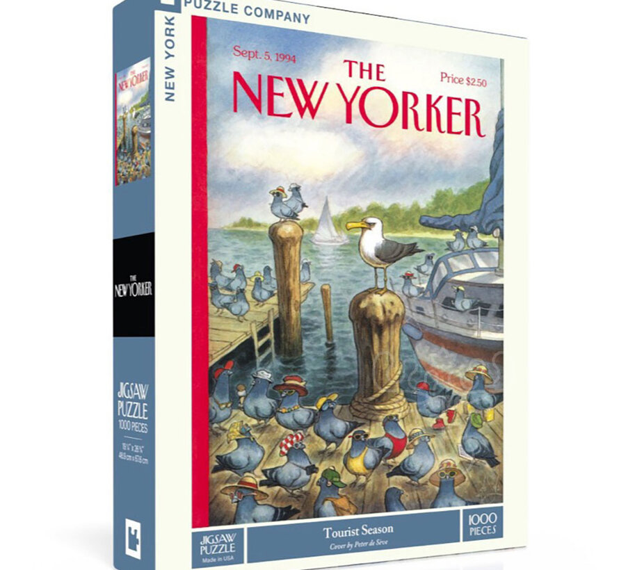 New York Puzzle Co. The New Yorker: Tourist Season Puzzle 1000pcs