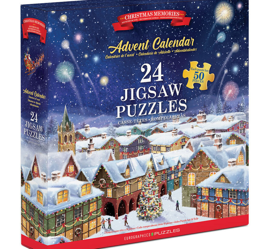 Eurographics Christmas Memories Advent Calendar Puzzle 24 x 50pcs