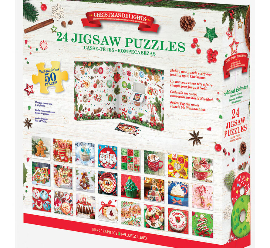 Eurographics Christmas Delights Advent Calendar Puzzle 24 x 50pcs
