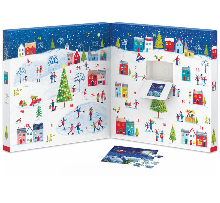 Eurographics Christmas Town Advent Calendar Puzzle 24 x 50pcs