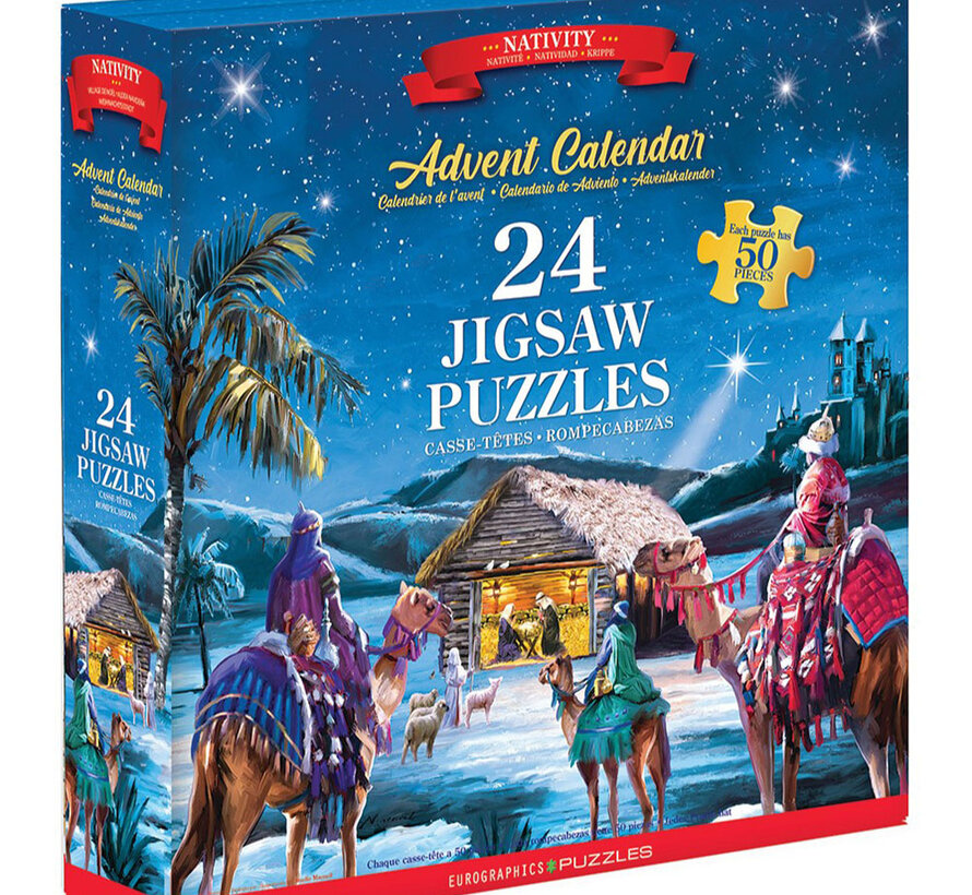 Eurographics Nativity Advent Calendar Puzzle 24 x 50pcs