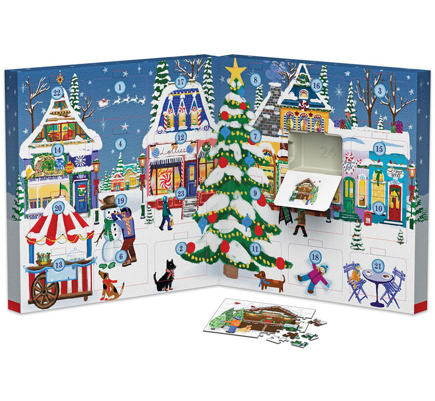 Eurographics Christmas Town Fair Advent Calendar Puzzle 24 x 50pcs