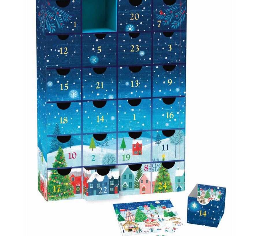 Eurographics Christmas Village Advent Calendar Puzzle 24 x 50pcs