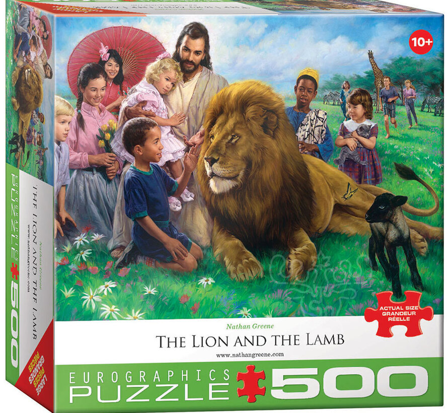 Eurographics Greene: The Lion and the Lamb Large Pieces Puzzle 500pcs
