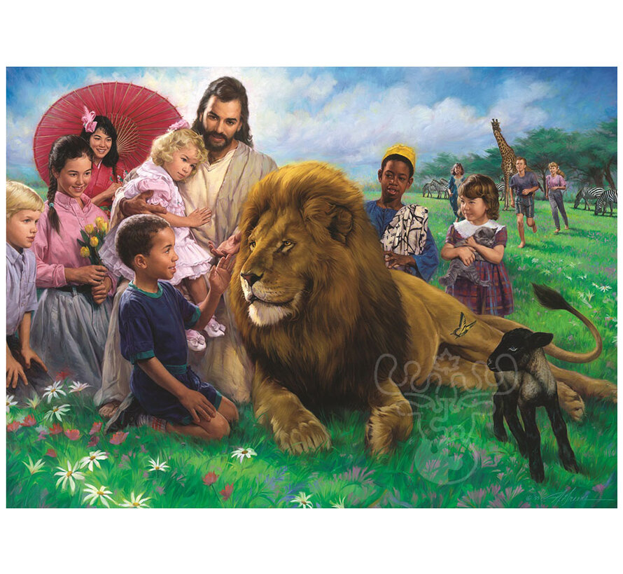 Eurographics Greene: The Lion and the Lamb Large Pieces Puzzle 500pcs