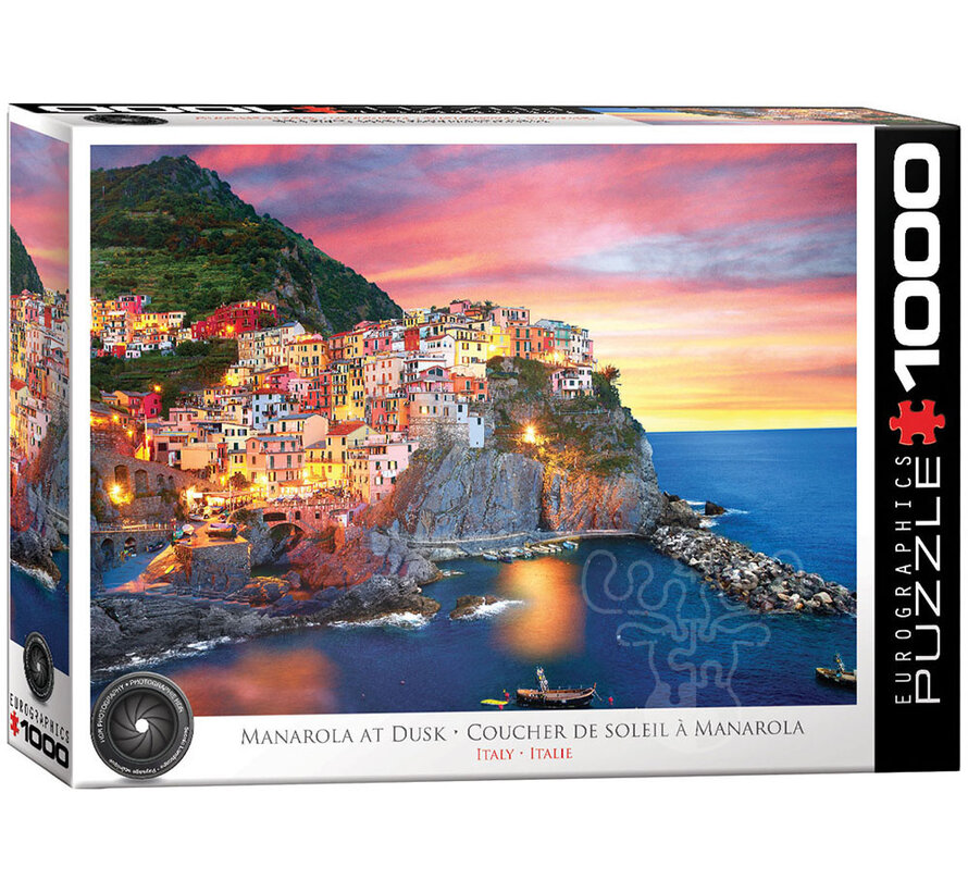 Eurographics Photography HDR: Manarola at Dusk - Italy Puzzle 1000pcs