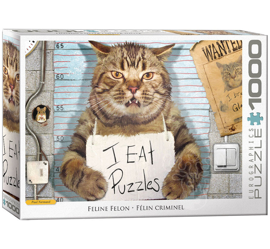 Eurographics Artist Label Normand: Feline Felon Puzzle 1000pcs