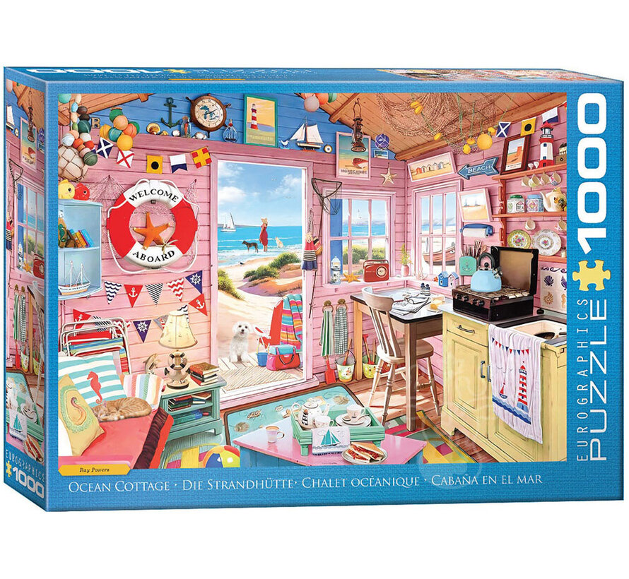 Eurographics Artist Label Powers: Ocean Cottage Puzzle 1000pcs