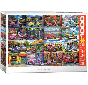 Eurographics Eurographics Artist Label Bigelow Illustrations:16 Scooters Puzzle 1000pcs