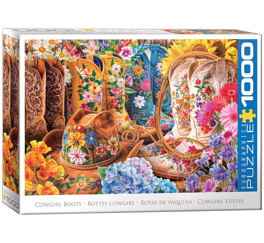Eurographics Artist Label Stewart: Cowgirl Boots Puzzle 1000pcs