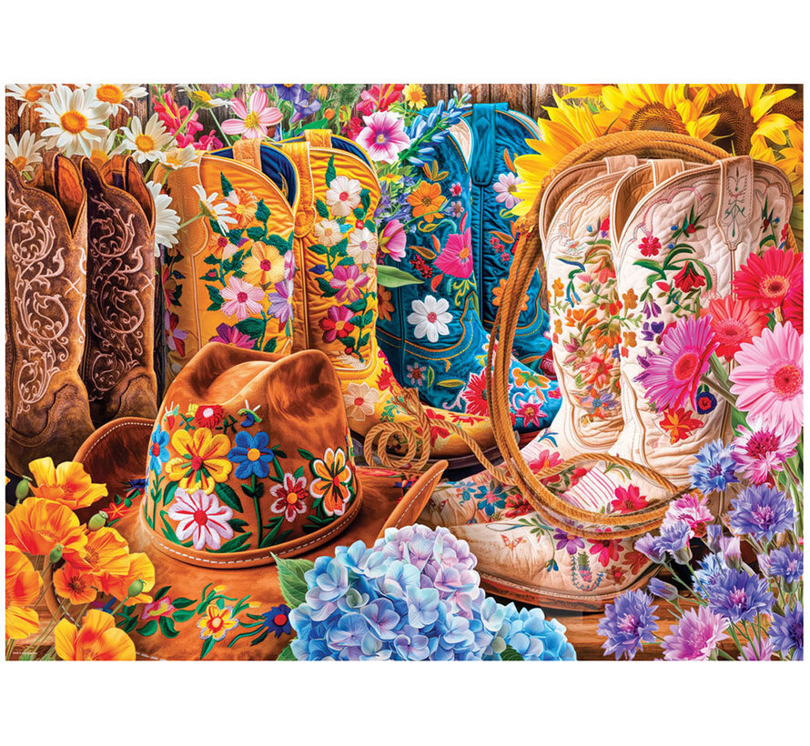 Eurographics Artist Label Stewart: Cowgirl Boots Puzzle 1000pcs