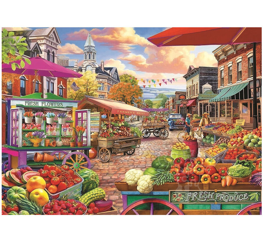Eurographics Artist Label Bigelow Illustrations: Main Street Market Puzzle 1000pcs