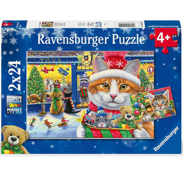 Ravensburger Ravensburger Christmas Kitties Puzzle 2 x 24pcs
