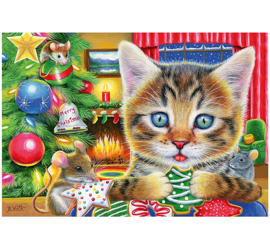 Ravensburger Christmas Kitties Puzzle 2 x 24pcs