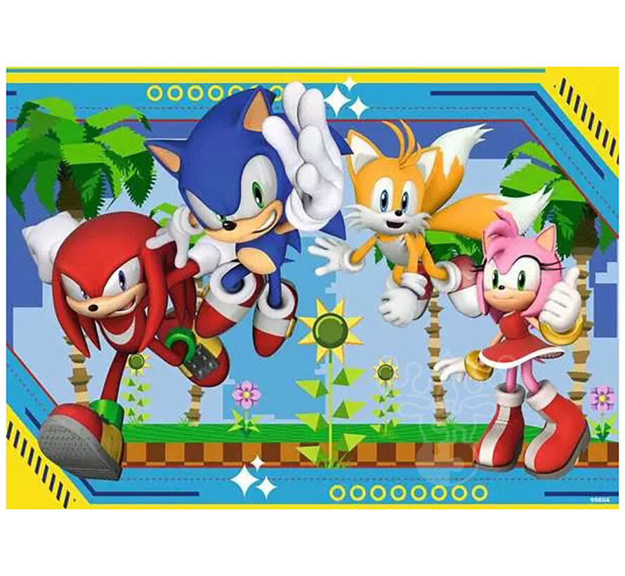 Ravensburger Sonic the Hedgehog: Knuckles, Sonic, Tails and Amy Puzzle 100pcs XXL