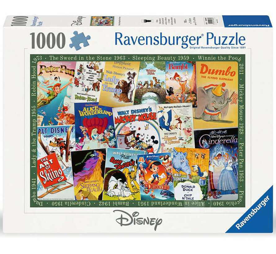 Ravensburger Disney Vintage Movie Posters Puzzle 1000pcs