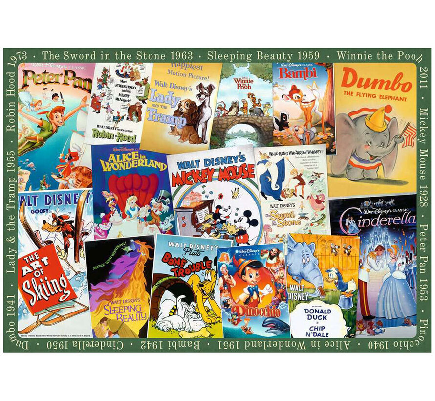 Ravensburger Disney Vintage Movie Posters Puzzle 1000pcs