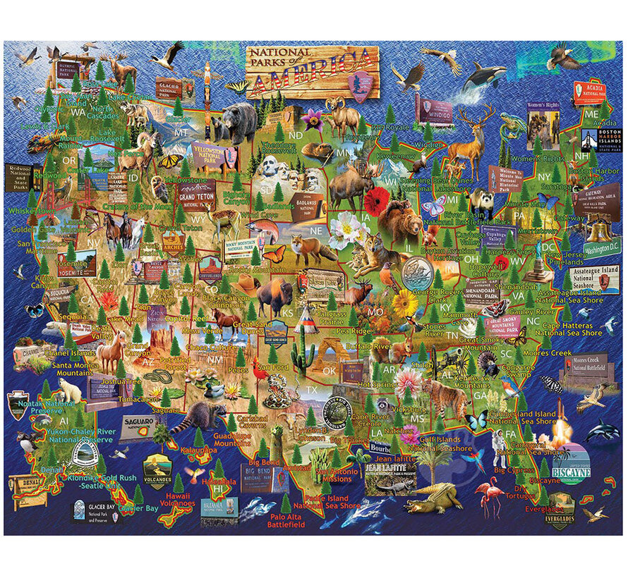 White Mountain National Parks Map Puzzle 1000pcs