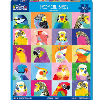 White Mountain White Mountain Tropical Birds Puzzle 500pcs