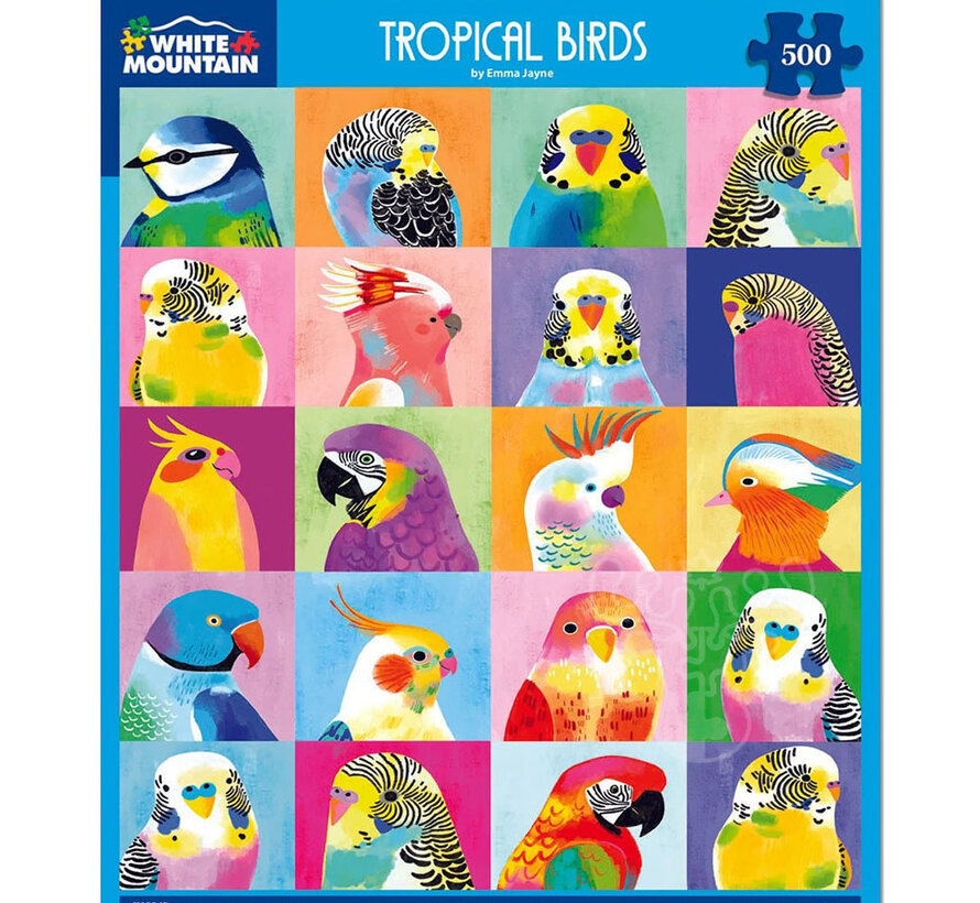 White Mountain Tropical Birds Puzzle 500pcs