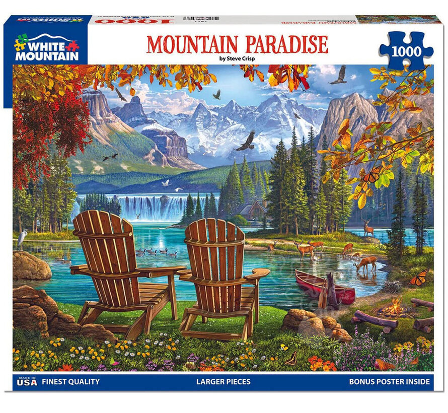 White Mountain Mountain Paradise Puzzle 1000pcs