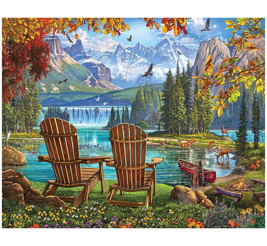 White Mountain Mountain Paradise Puzzle 1000pcs