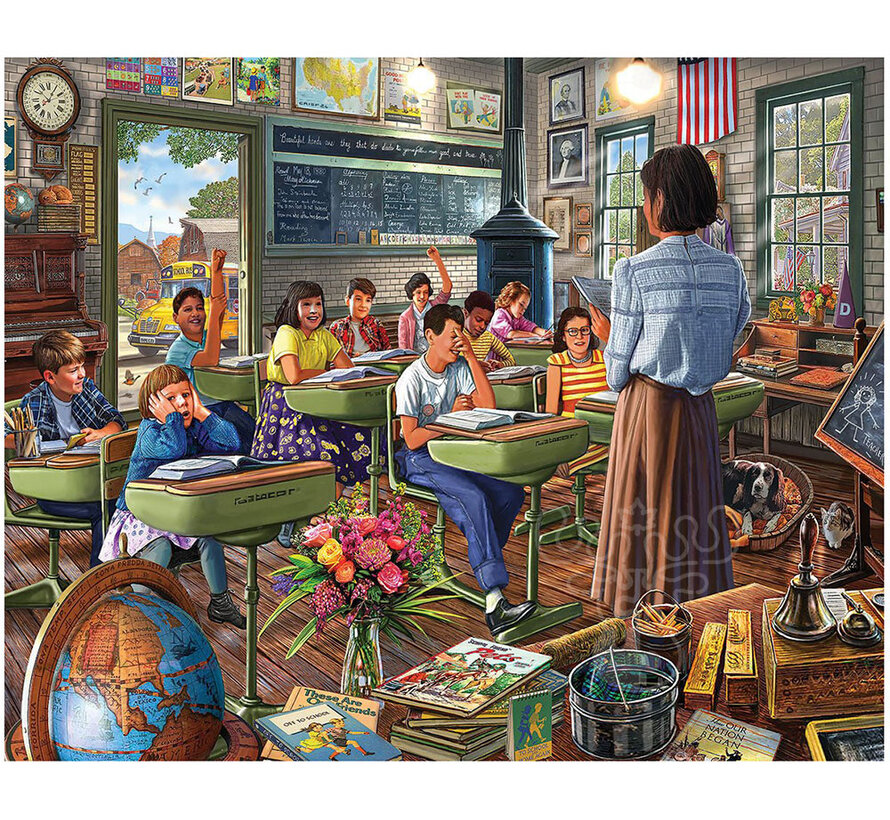 White Mountain Vintage Classroom Puzzle 1000pcs