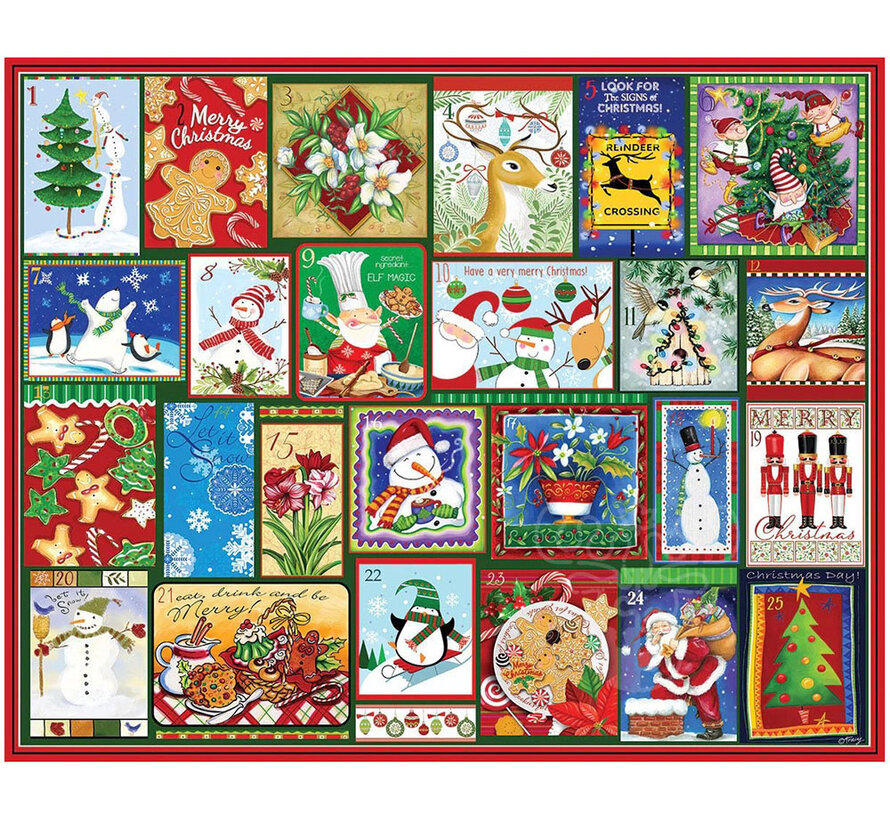 White Mountain Christmas Countdown Puzzle 1000pcs