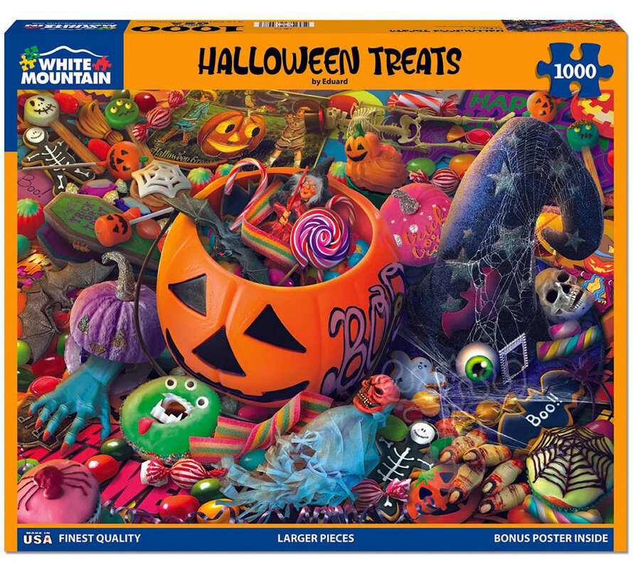 White Mountain Halloween Treats Puzzle 1000pcs