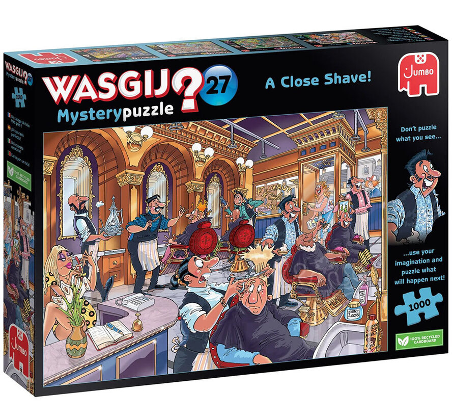 Jumbo Wasgij Mystery 27 A Close Shave! Puzzle 1000pcs - ORIGINAL BOX SIZE