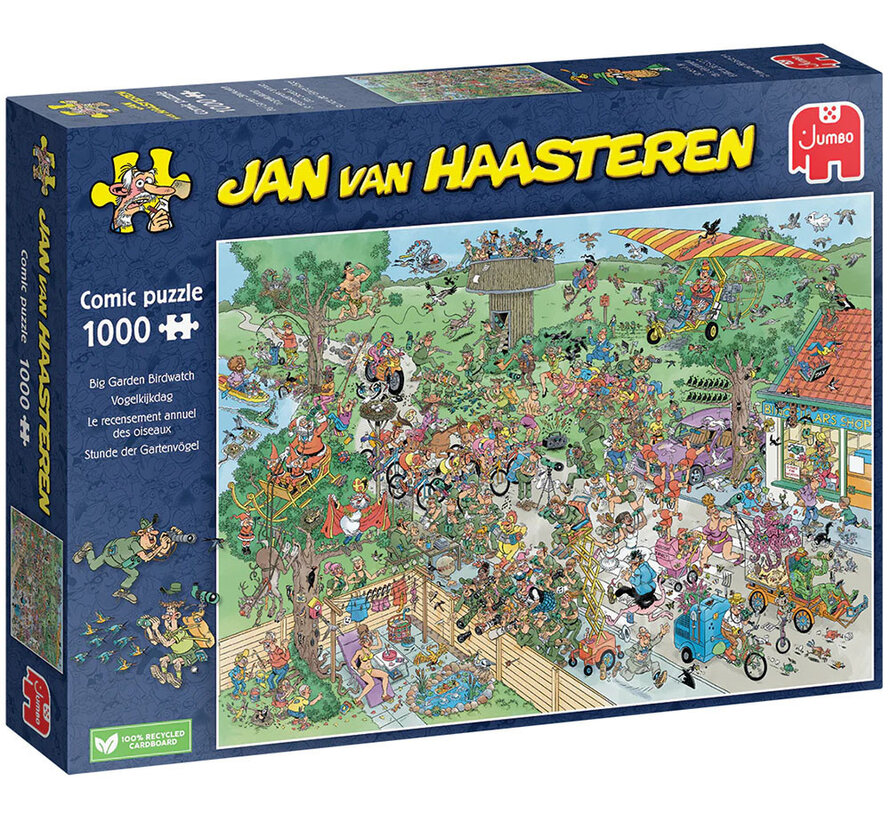 Jumbo Jan van Haasteren - Big Garden Birdwatch Puzzle 1000pcs - ORIGINAL BOX SIZE