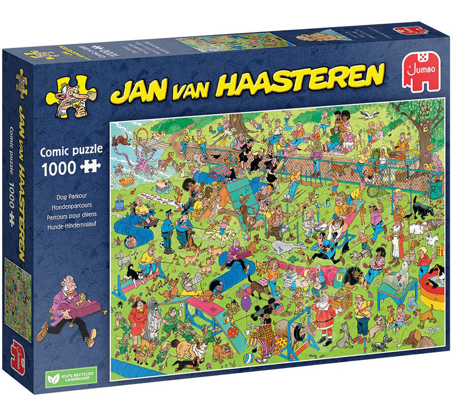 Jumbo Jan van Haasteren - Dog Parkour Puzzle 1000pcs - ORIGINAL BOX SIZE