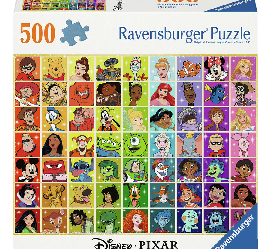 Ravensburger Disney: Disney & Pixar Color Palette Puzzle 500pcs